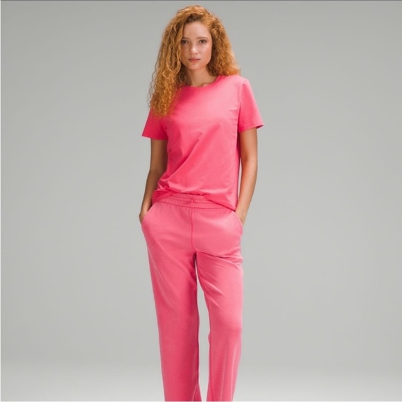 lululemon athletica Tops - Lululemon Love Crew Curved-Hem Crewneck T-Shirt in Glaze Pink Size 14 NWOT